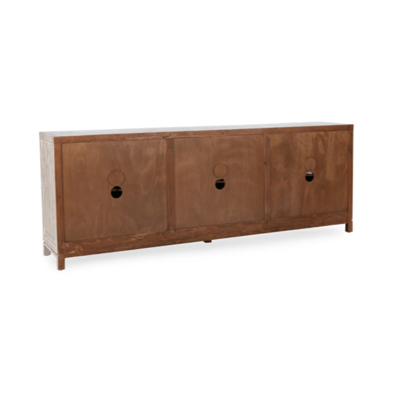 Outside The Box 98x18x36 Coleen White Washed  Solid Reclaimed Pine 6 Door Sideboard