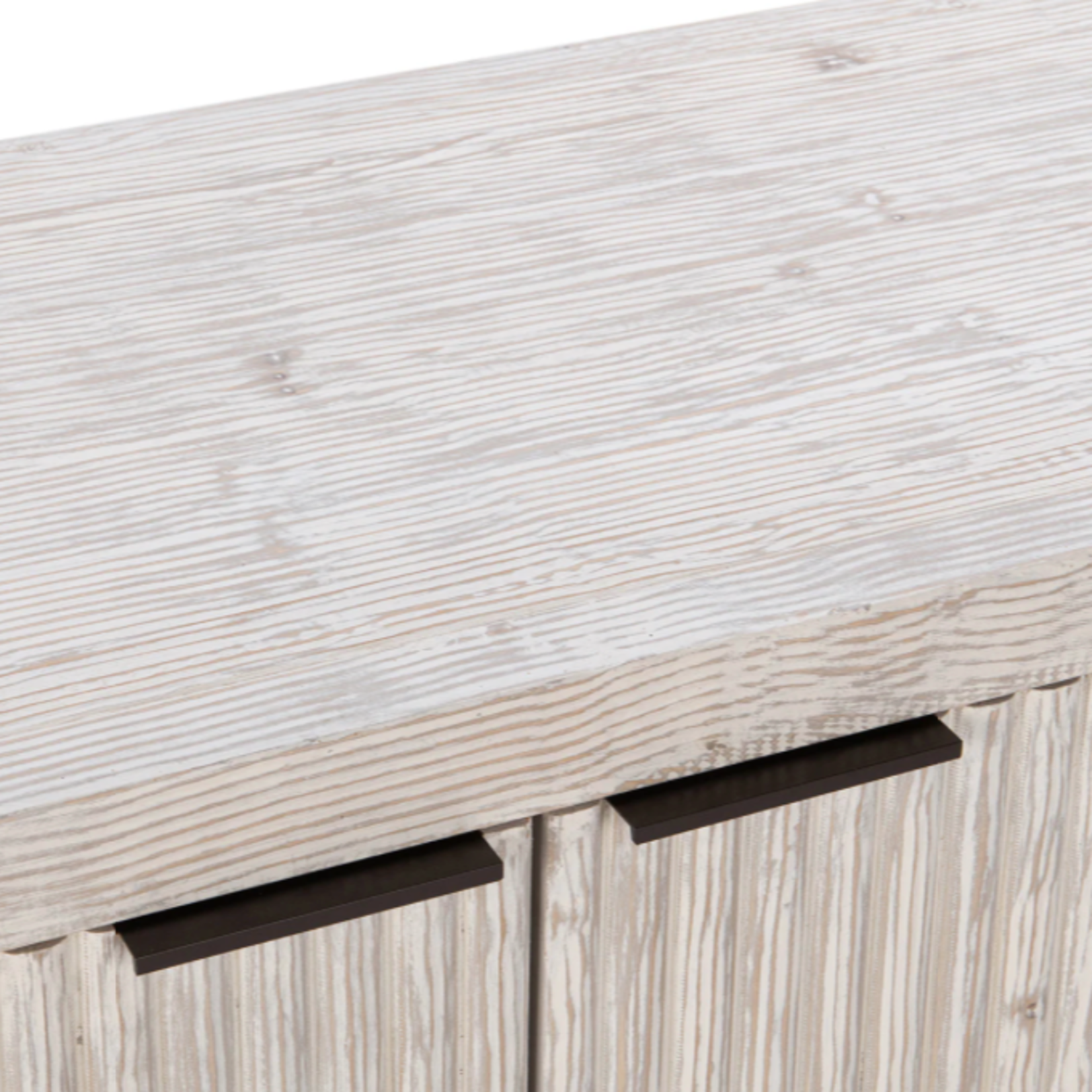 Outside The Box 98x18x36 Coleen White Washed  Solid Reclaimed Pine 6 Door Sideboard