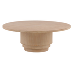 Outside The Box 43x16 Vanya Light Warm Reclaimed Pine Wood Round Coffee Table