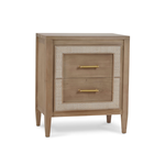Outside The Box 28x18x32 Set Of 2 Belgravia Mahogany & Rattan 2 Drawer Nightstand In Sandbar