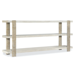 Outside The Box 72x16x33 Hooker Furniture White Wash & Natural Rope Wrap Console Table
