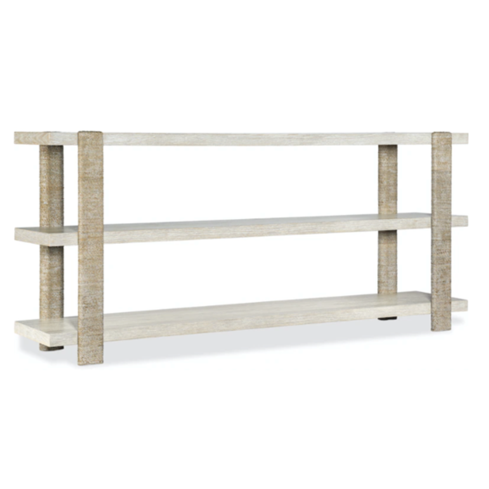 Outside The Box 72x16x33 Hooker Furniture White Wash & Natural Rope Wrap Console Table