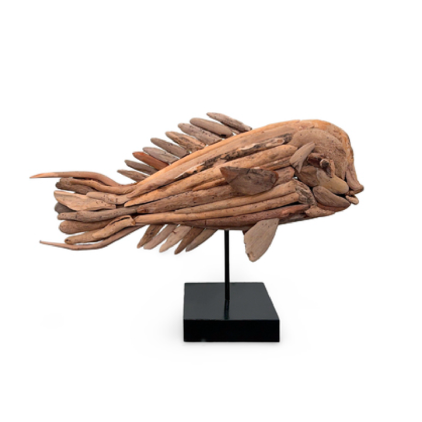 Outside The Box 30x8x19 Mahi Mahi Driftwood Sculpture on Base