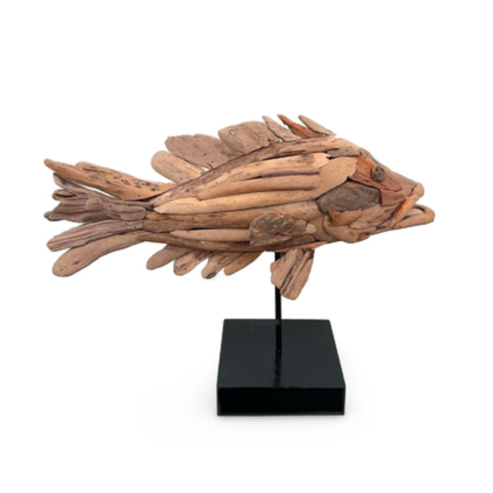 Outside The Box 34x8x18 Fish Driftwood Sculpture on Base