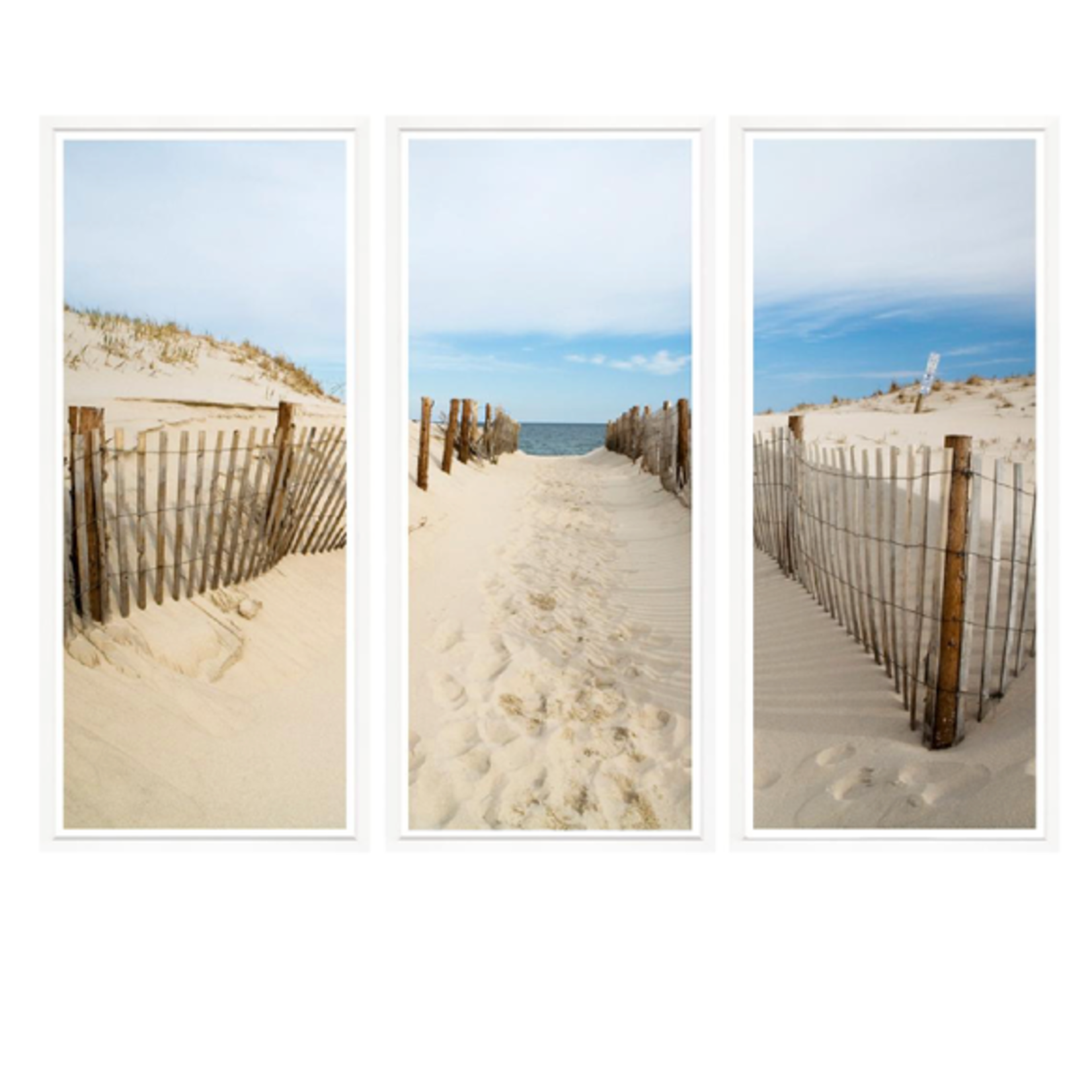 Outside The Box 67x50 Trowbridge Beach Path Triptych Art