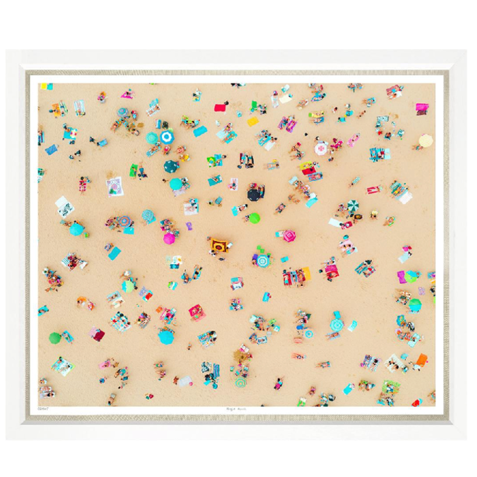 Outside The Box 50x43 Trowbridge Bright Beach Art White Frame With Linen Slip