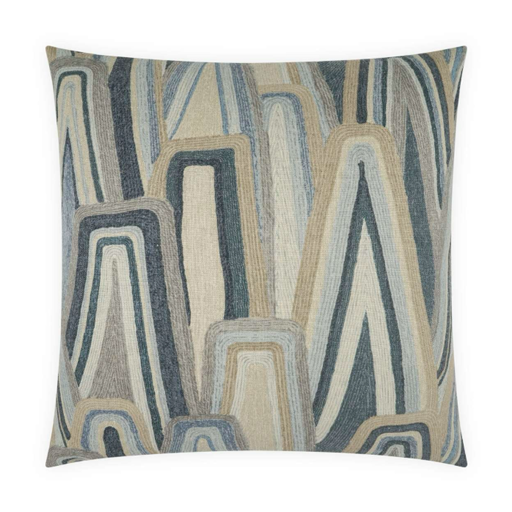 Outside The Box 24x24 Ridgepoint Square Feather Down Pillow In Denim - DV KAP