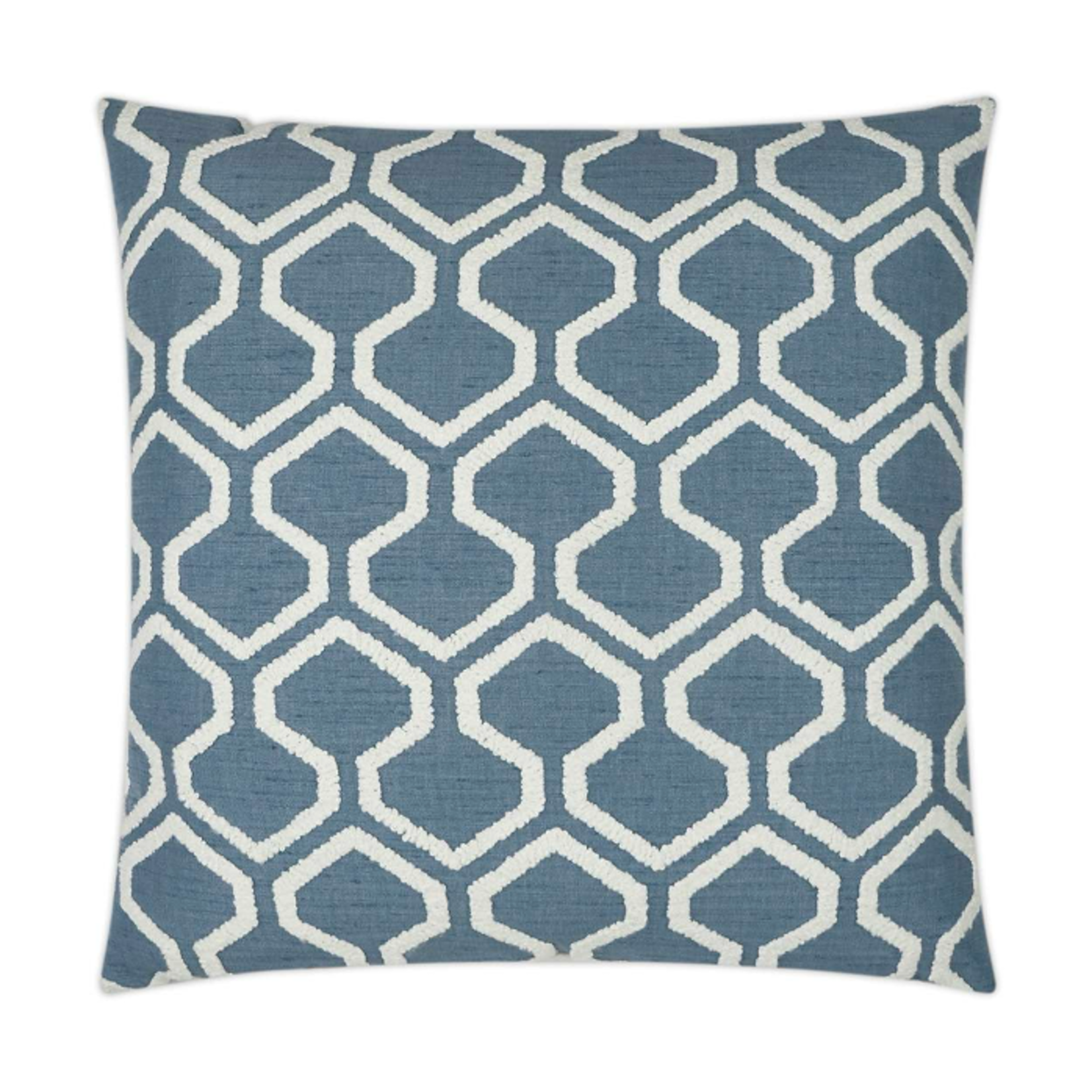 Outside The Box 24x24 Raw Edgess Square Feather Down Pillow In Capri - DV KAP