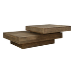 Outside The Box 57x47x20 Rustic Planes Reclaimed Oak Coffee Table