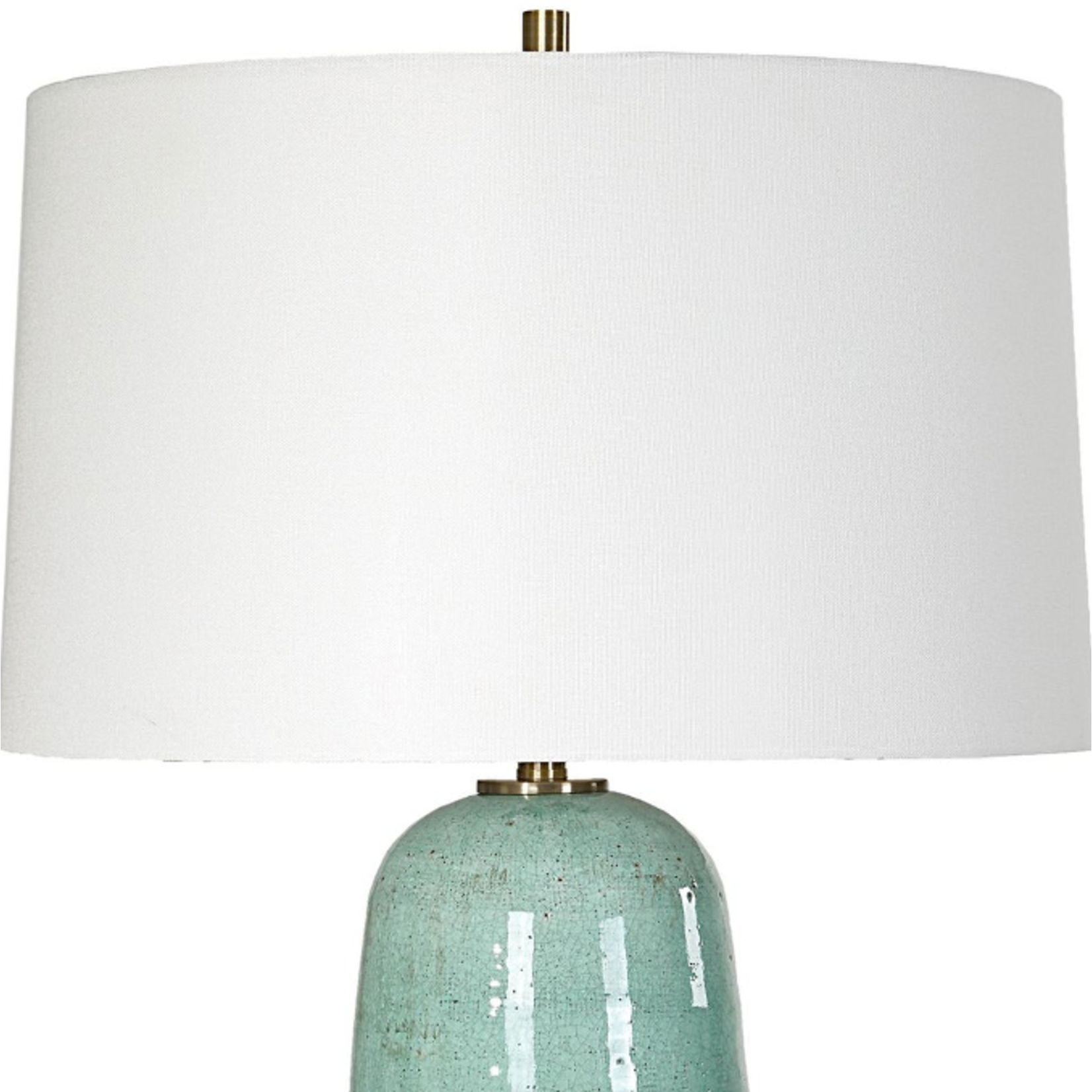 Outside The Box 30" Uttermost Andale Light Crackled Teal Ceramic Table Lamp