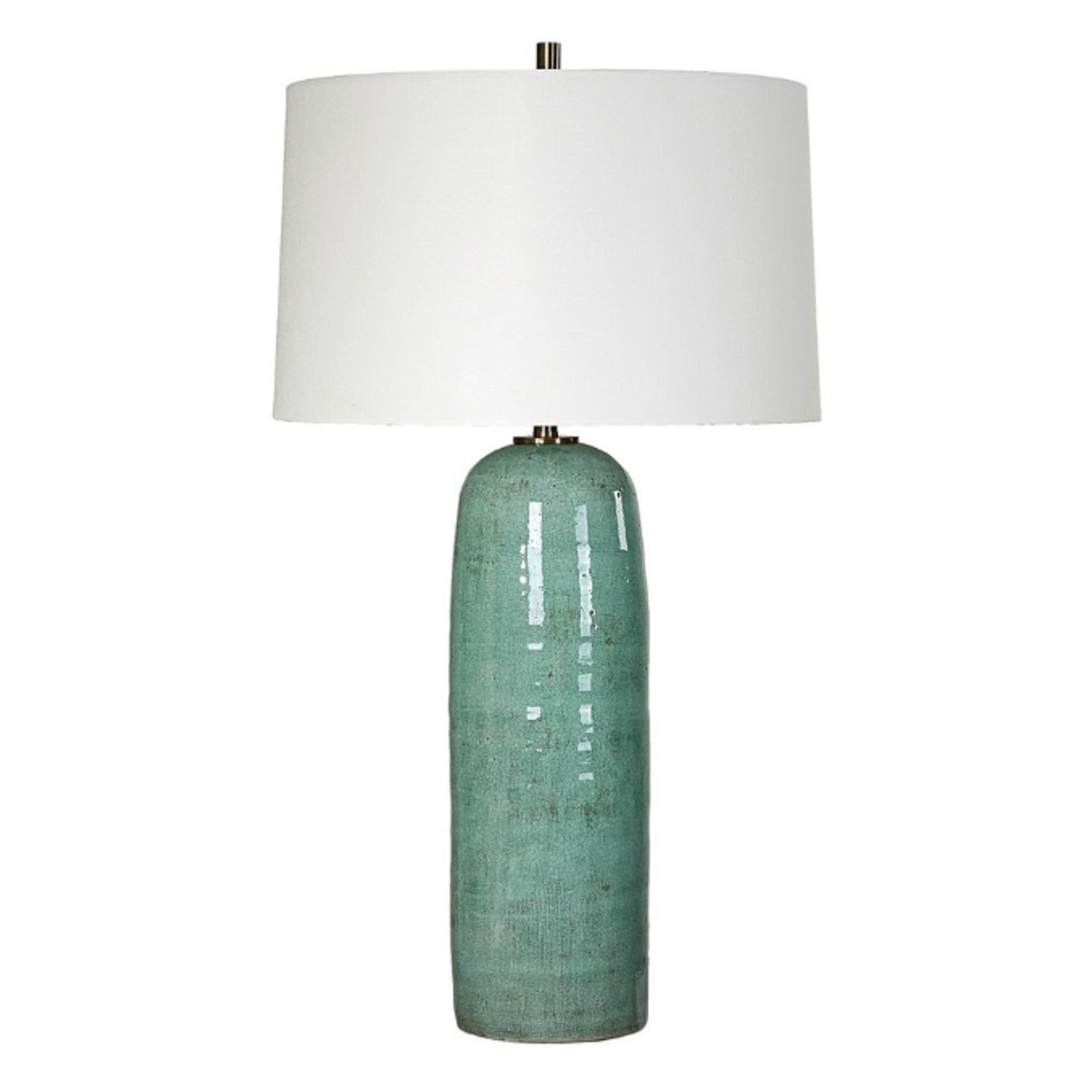Outside The Box 30" Uttermost Andale Light Crackled Teal Ceramic Table Lamp