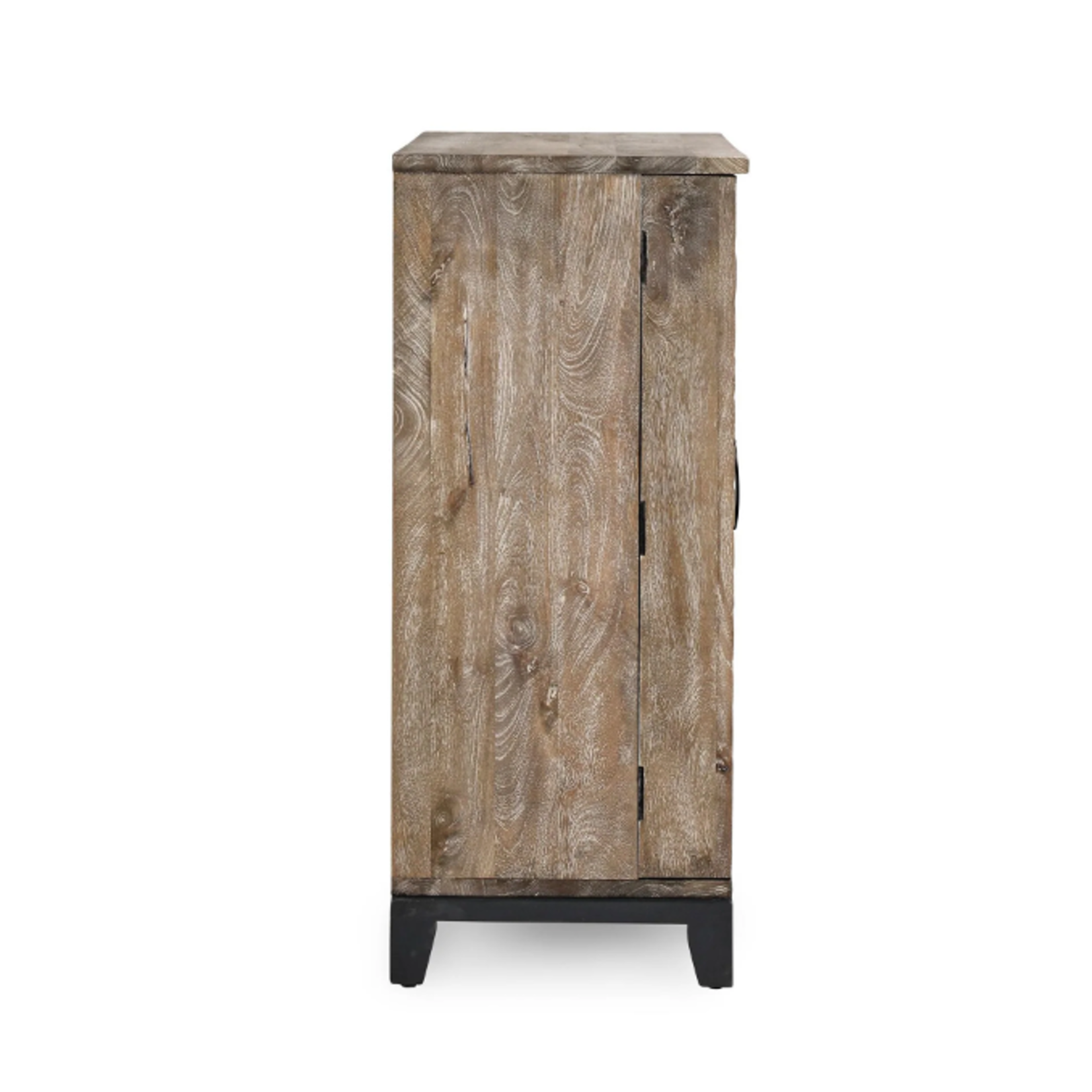 Outside The Box 36x20x47 Vivienne Light Gray Mango Wood Bar Cabinet