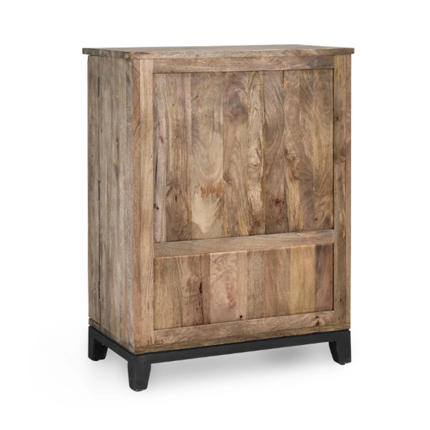 Outside The Box 36x20x47 Vivienne Light Gray Mango Wood Bar Cabinet