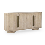 Outside The Box 74x18x36 Arbor Solid Oak White Washed Wood 4 Door Buffet / Server