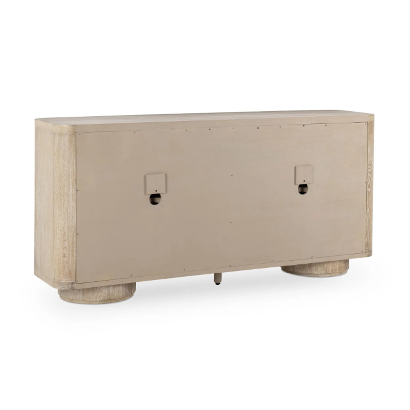 Outside The Box 74x18x36 Arbor Solid Oak White Washed Wood 4 Door Buffet / Server