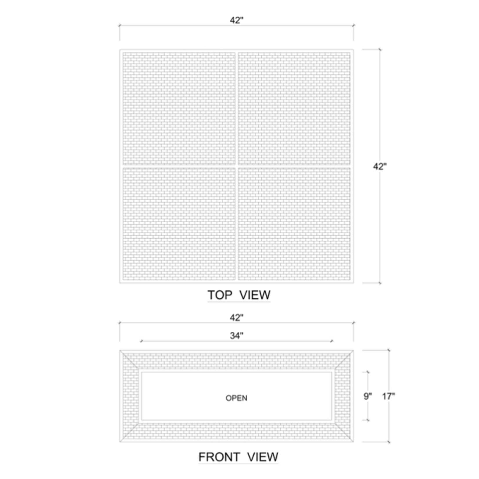 Outside The Box 42x42x17 Finsbury White Washed Rattan & Solid Mahogany Square Coffee Table In Sandbar - SNB / RWWS
