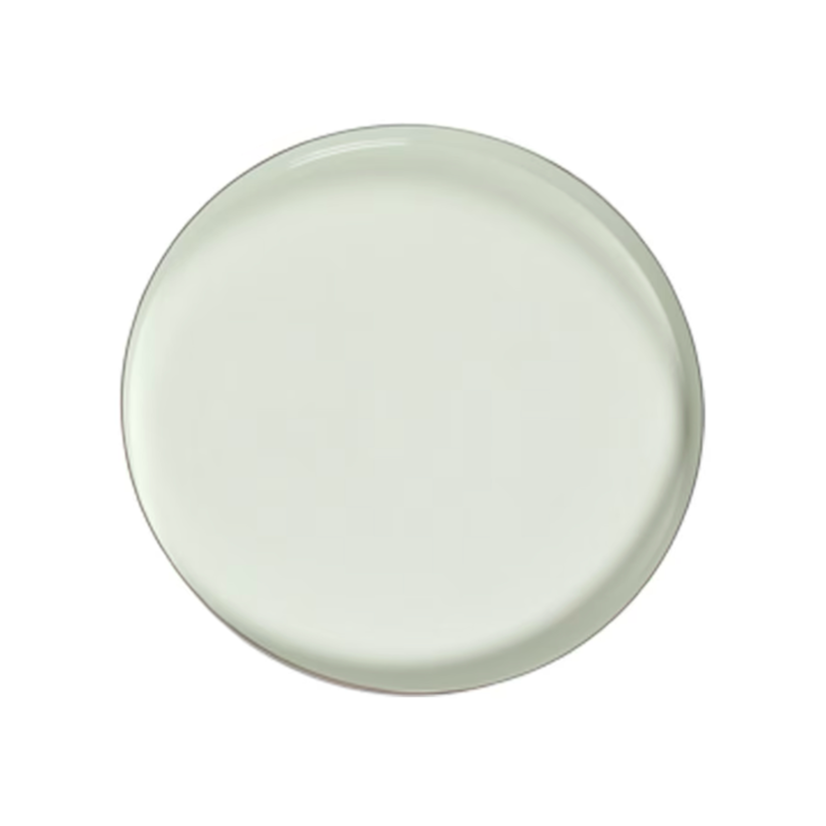 Outside The Box 16" Seafoam Enamel & Brass Round Tray