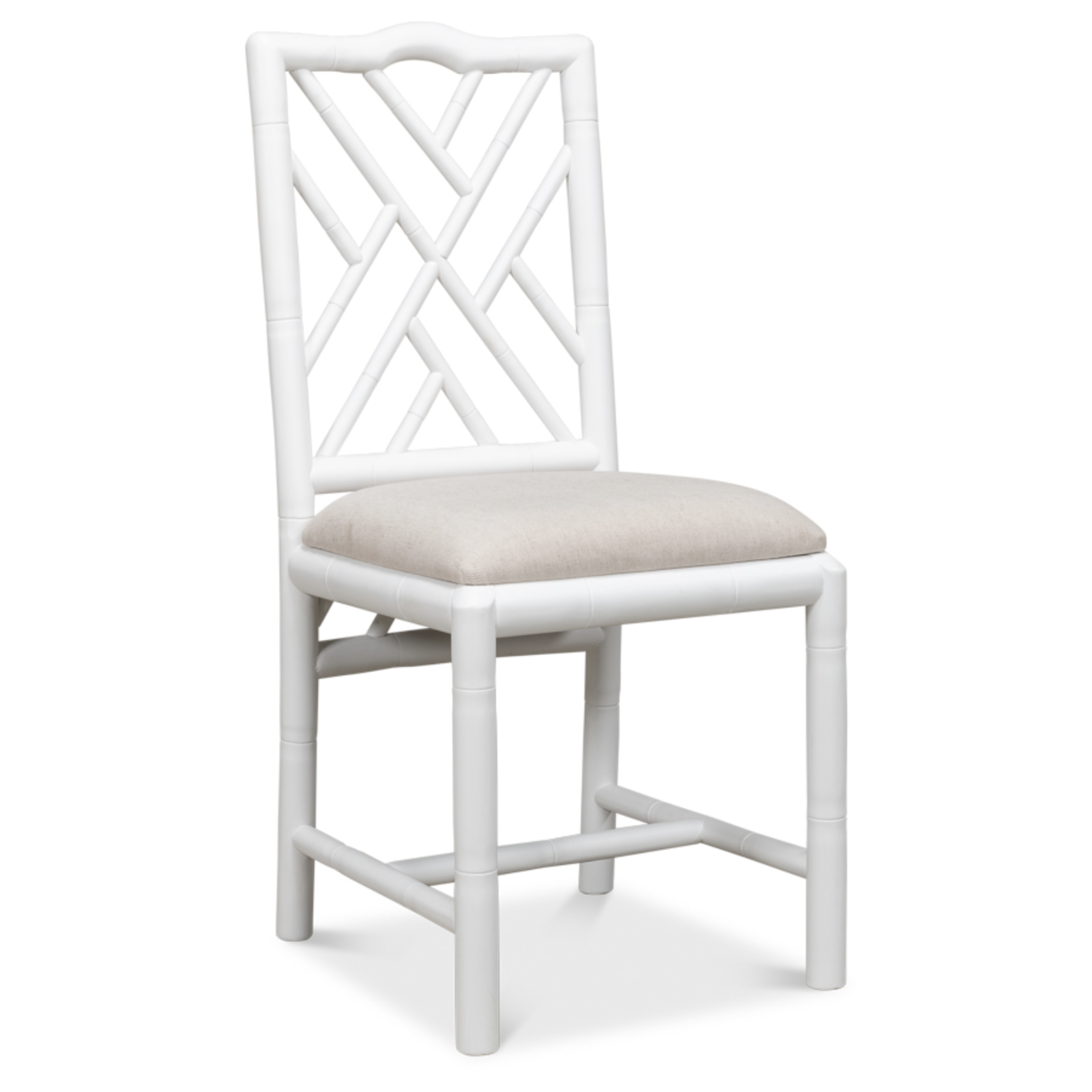 Outside The Box Brighton Solid Hand Carved Oak Dining Chair In White