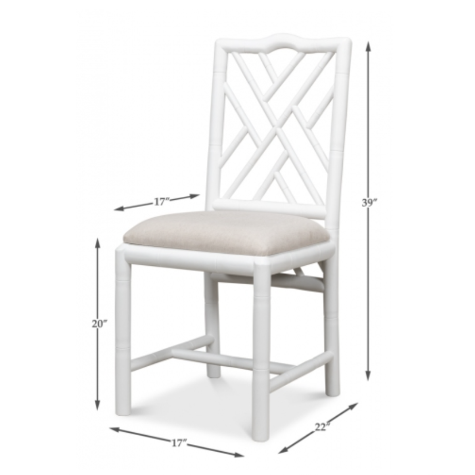 Outside The Box Brighton Solid Hand Carved Oak Dining Chair In White