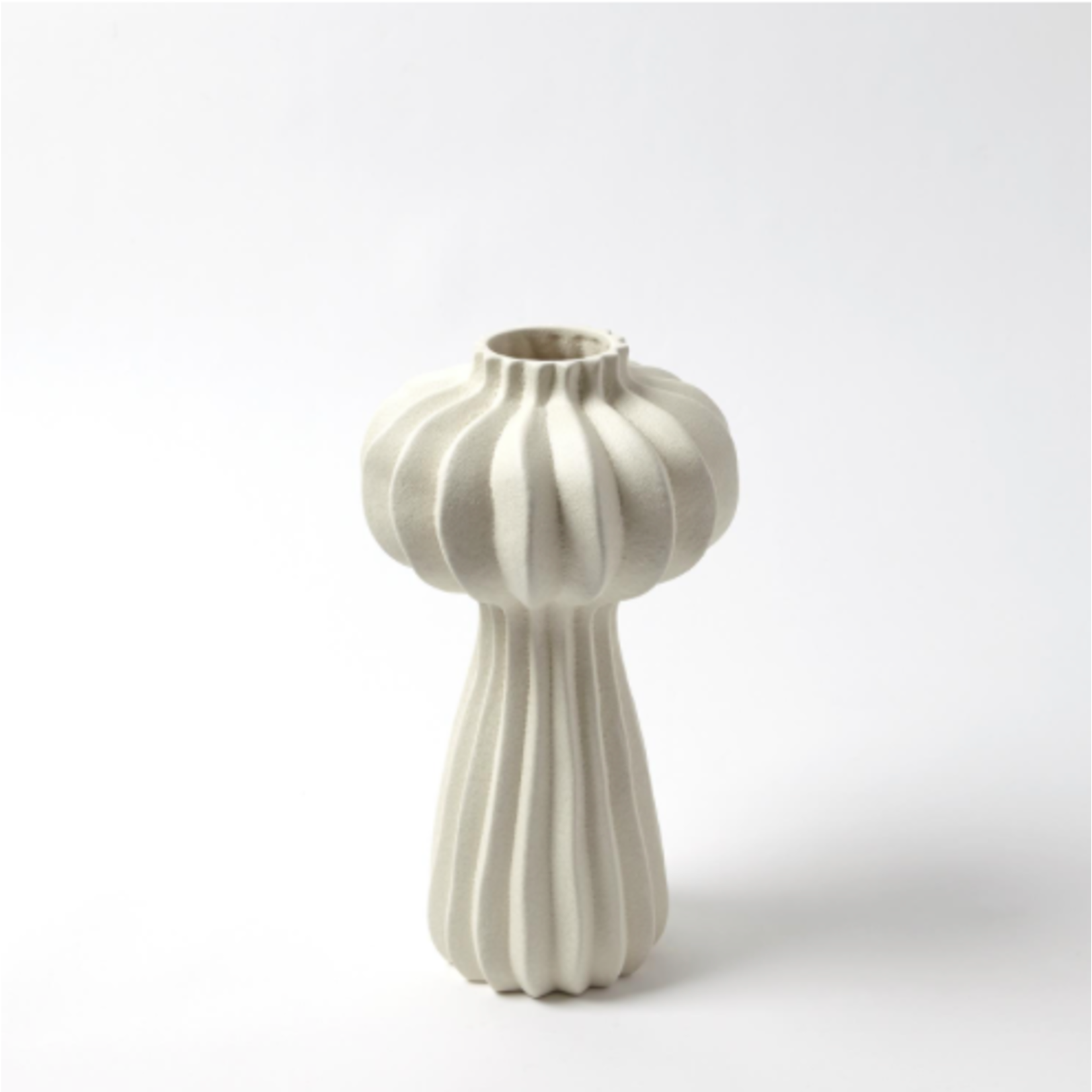 Outside The Box 13" Lithos Off White Hand Crafted Ceramic Vase