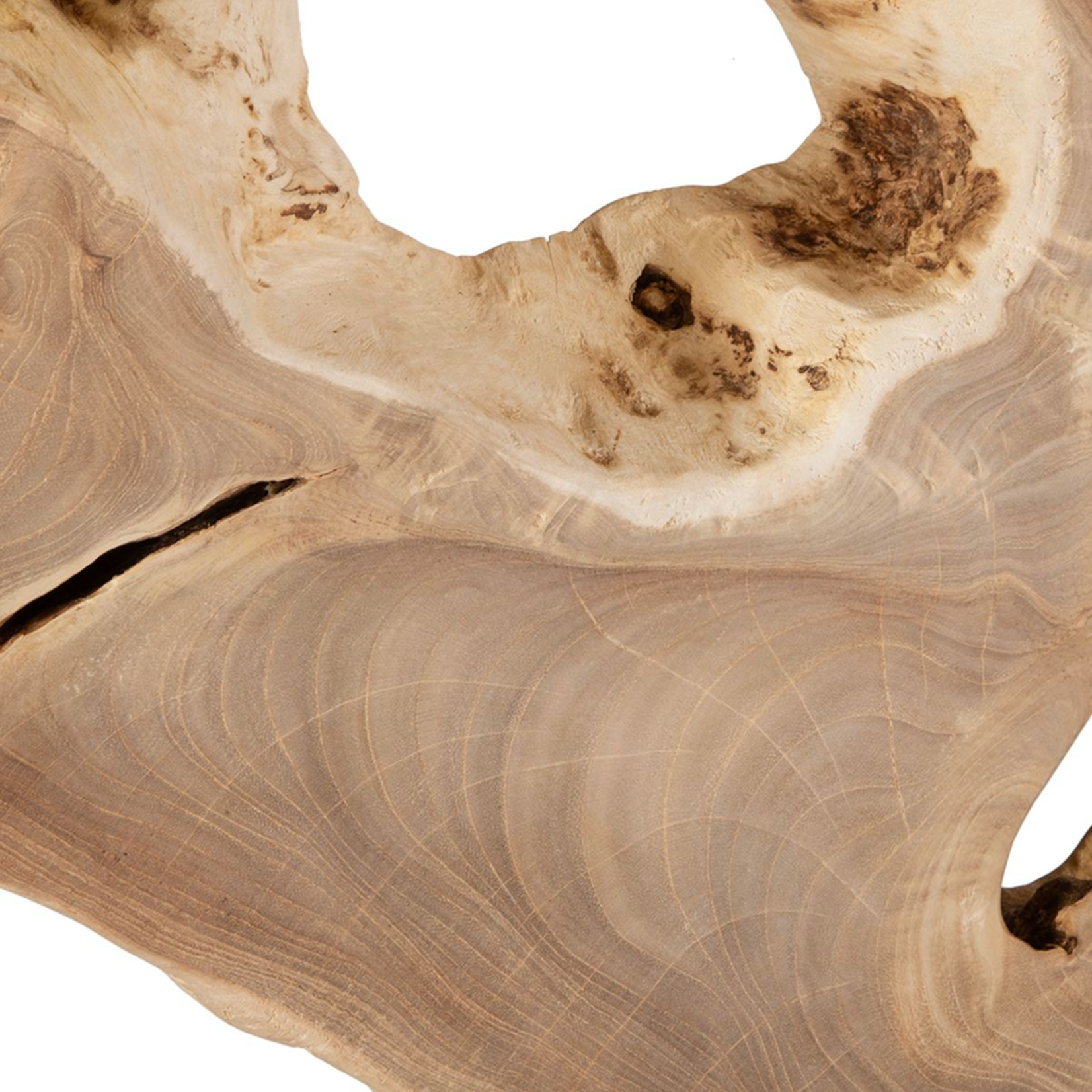 Outside The Box 40x40 Terrains Spalted Teak Wood Live Edge Wall Decor