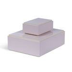 Outside The Box Set Of 2 Hampton Shore Lacquered Decorative Boxes In Blush Pearl