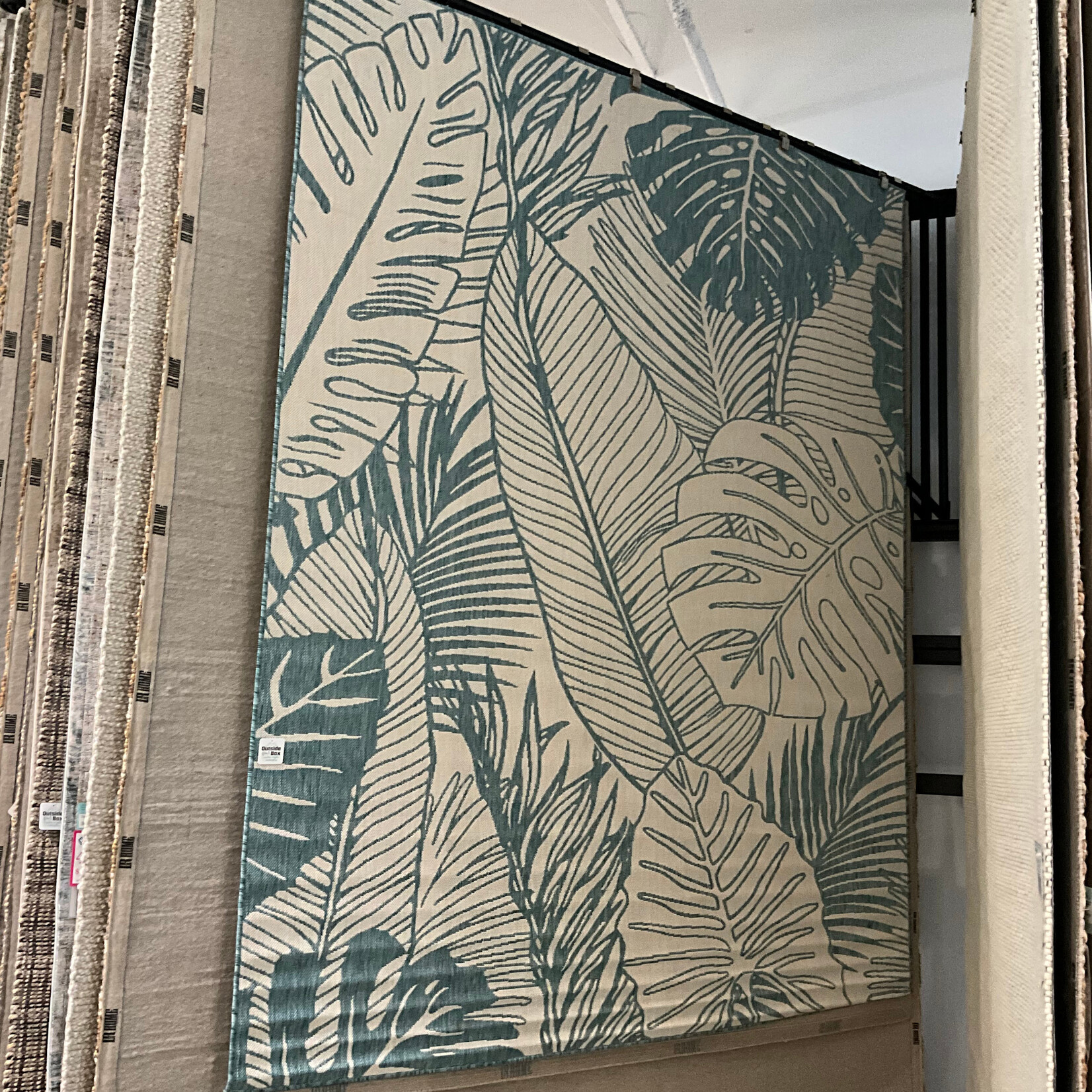 Outside The Box 7' 6" x 9' 5" Seaside 100% Polypropylene Area Rug In  Aqua White  - 81878