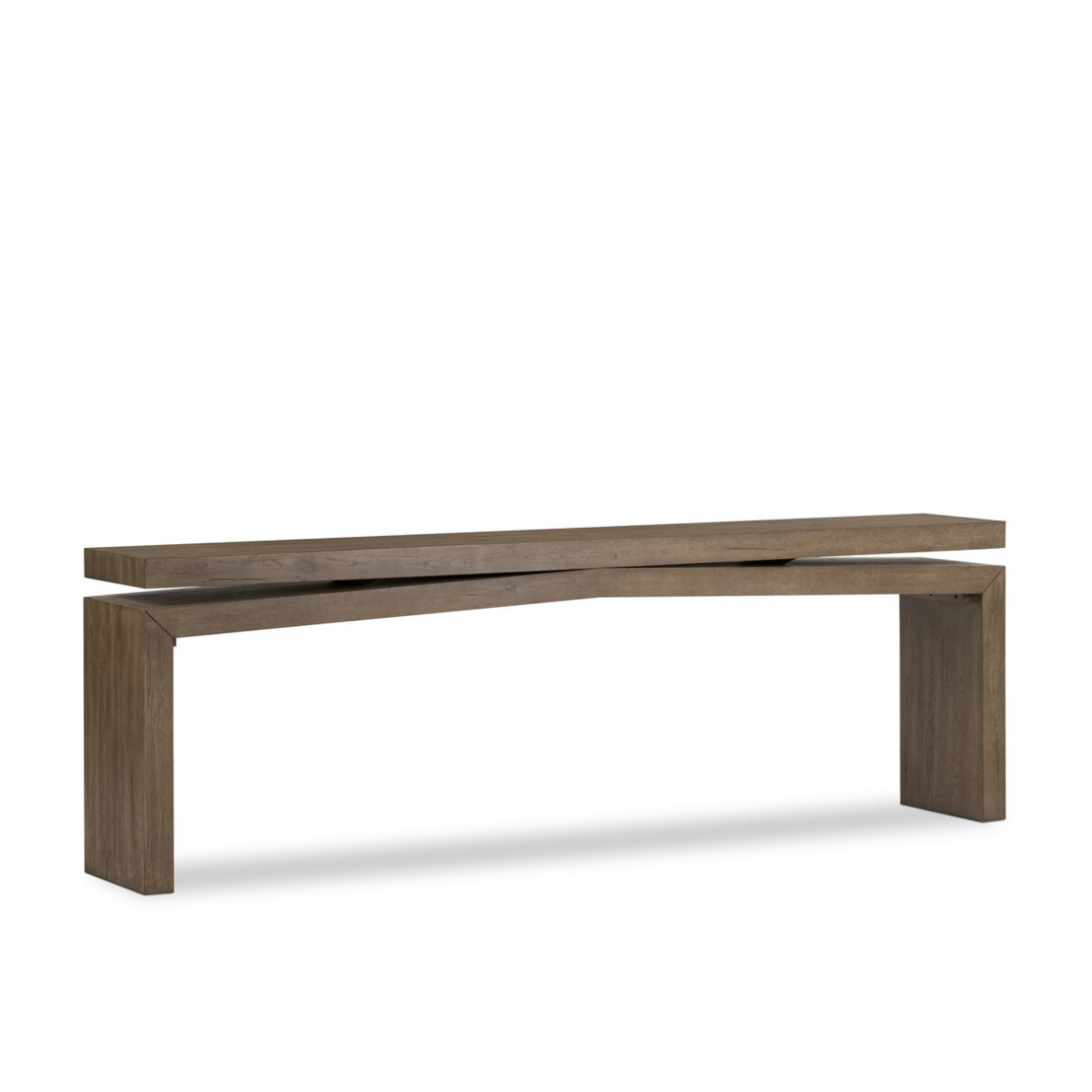 Outside The Box 94x15x31 Callie Pine Reclaimed Wood Console Table In Rustic Gray