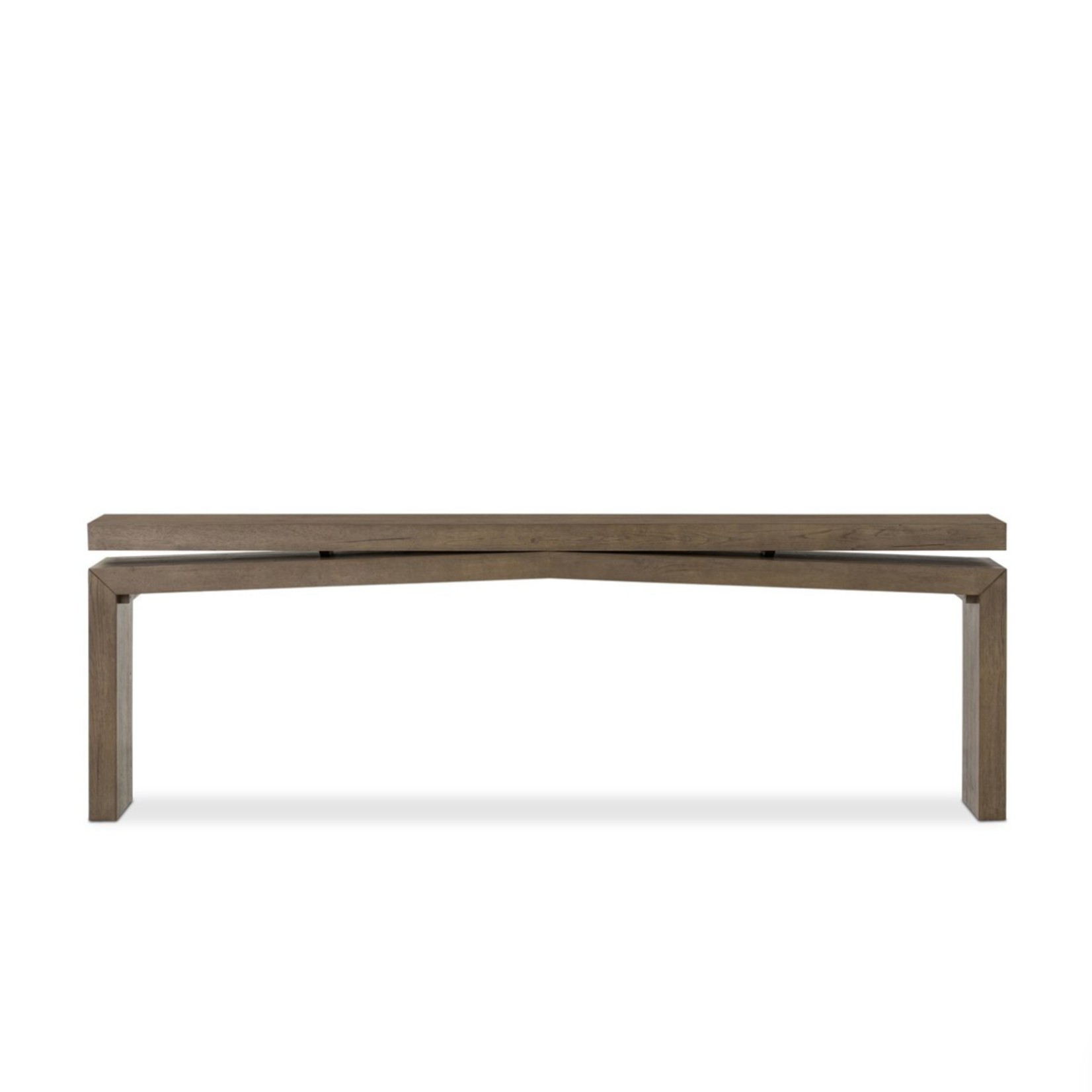 Outside The Box 94x15x31 Callie Pine Reclaimed Wood Console Table In Rustic Gray