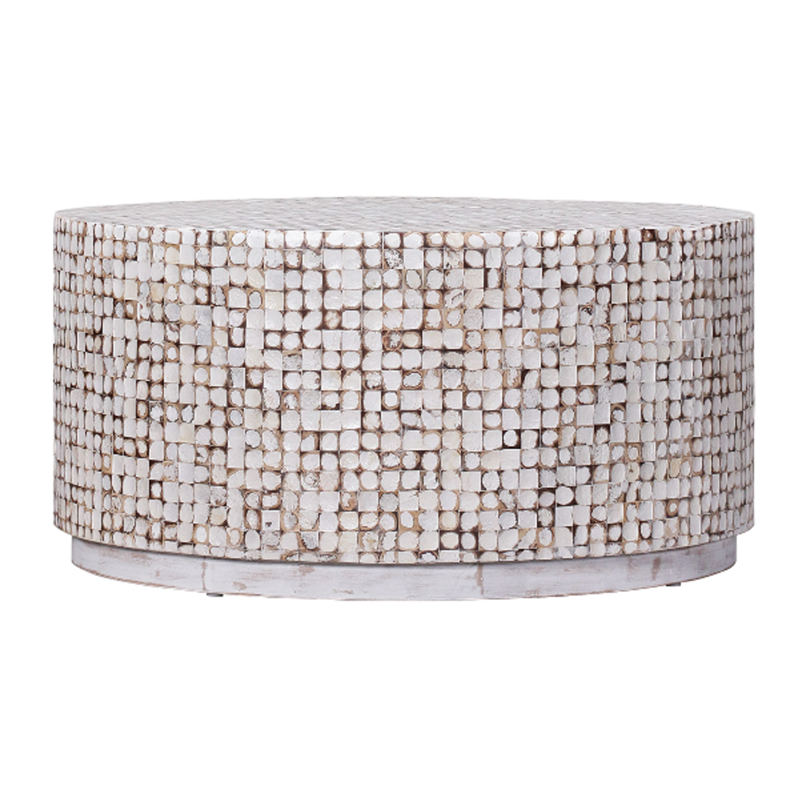 Outside The Box 38x19 Coconut White & Natural Cocktail / Coffee Table