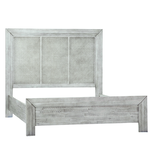 Outside The Box 66x85x59 Geneva Grey Reclaimed Acacia Wood & Rattan Insert Queen Bed