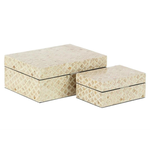 Outside The Box Set Of 2 Mother of Pearl Inlay Decorative Boxes
