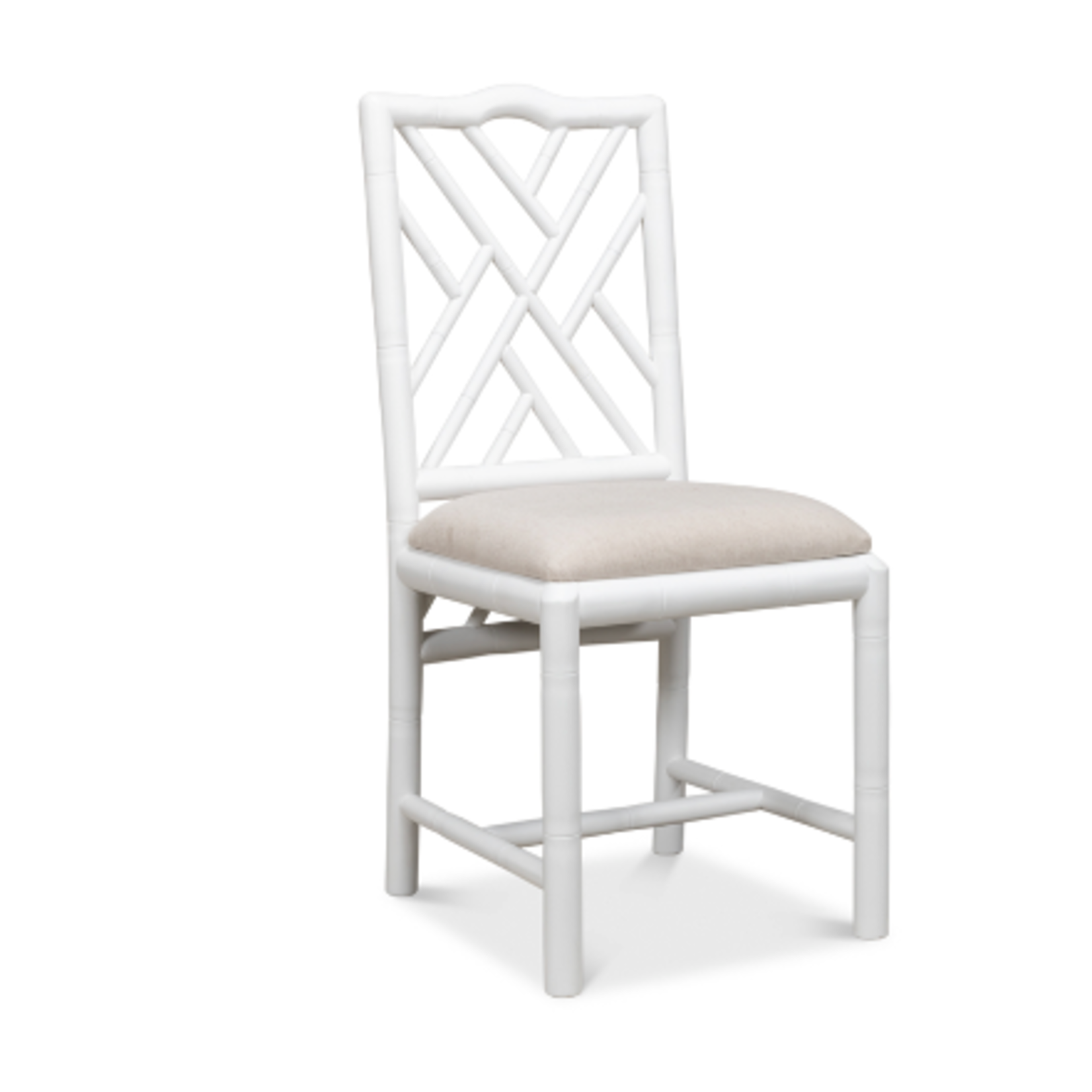 Outside The Box Brighton Solid Hand Carved Oak Dining Chair In White
