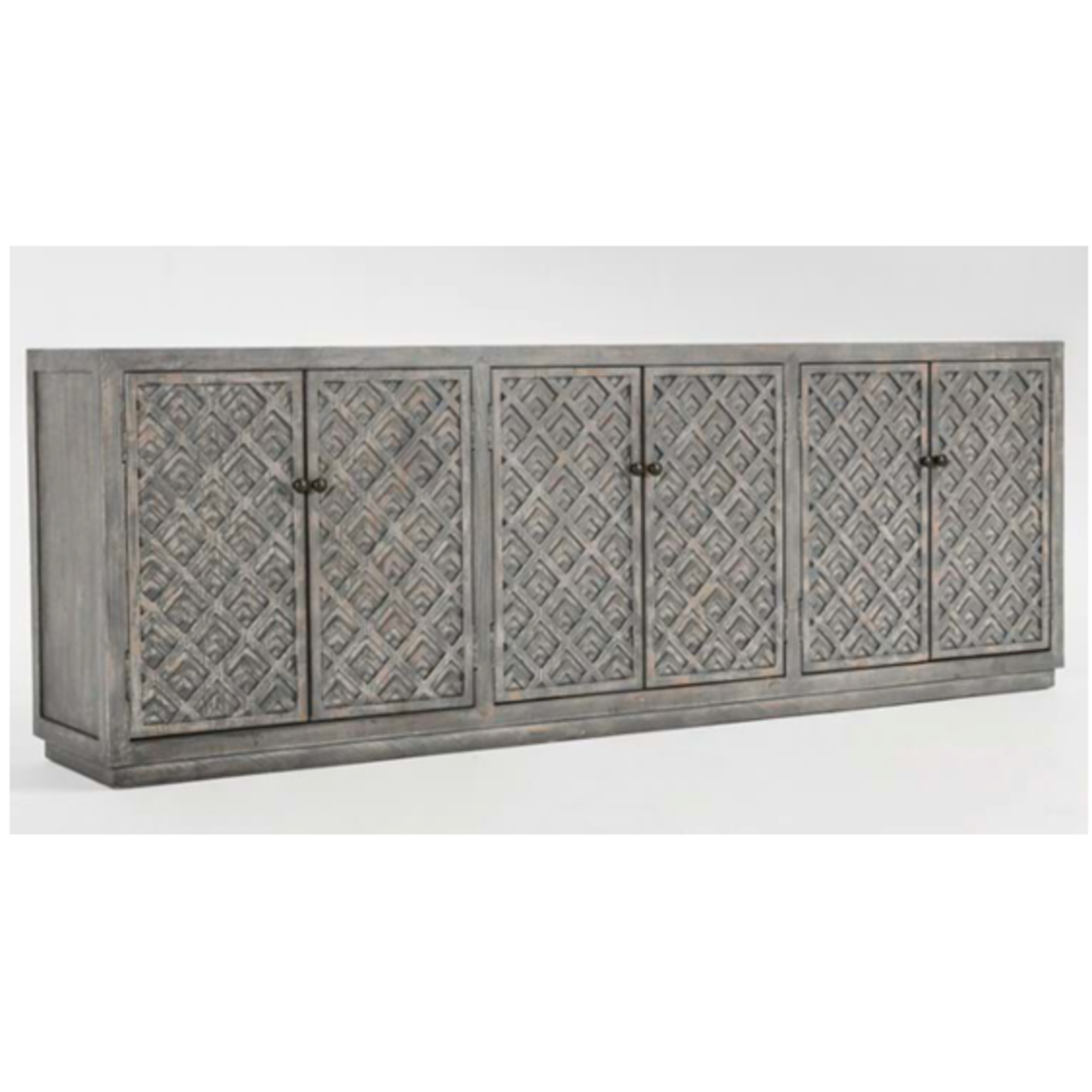 Outside The Box 103x19x36 Jonas Antique Blue Reclaimed Pine 6 Door Sideboard
