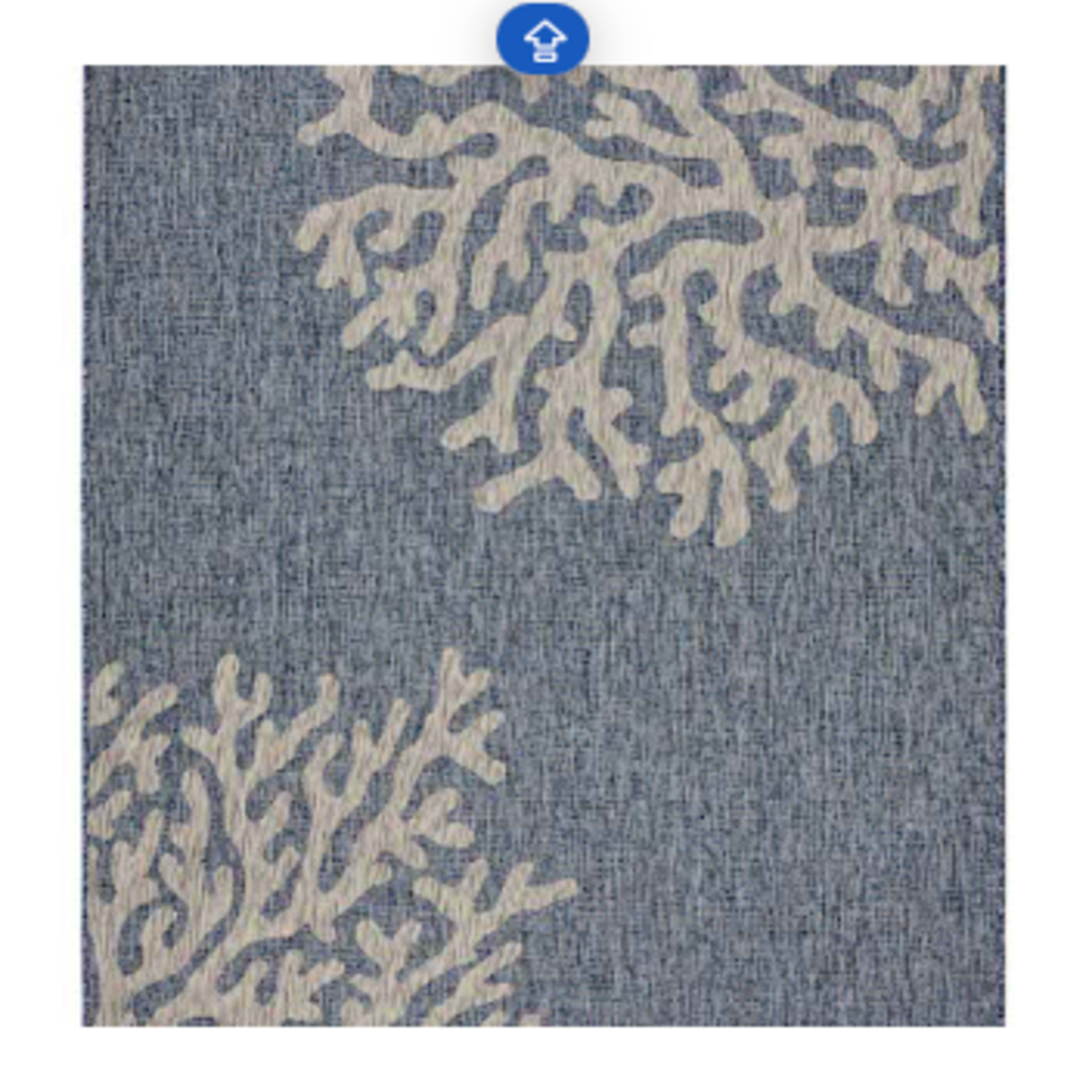 Outside The Box 7' 9" x 9' 5" Captiva Coastal Indoor / Outdoor Area Rug In Navy / Gray - 81017