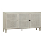 Outside The Box 66x18x34 Lugano Acacia Wood & Rattan White Wash Sideboard