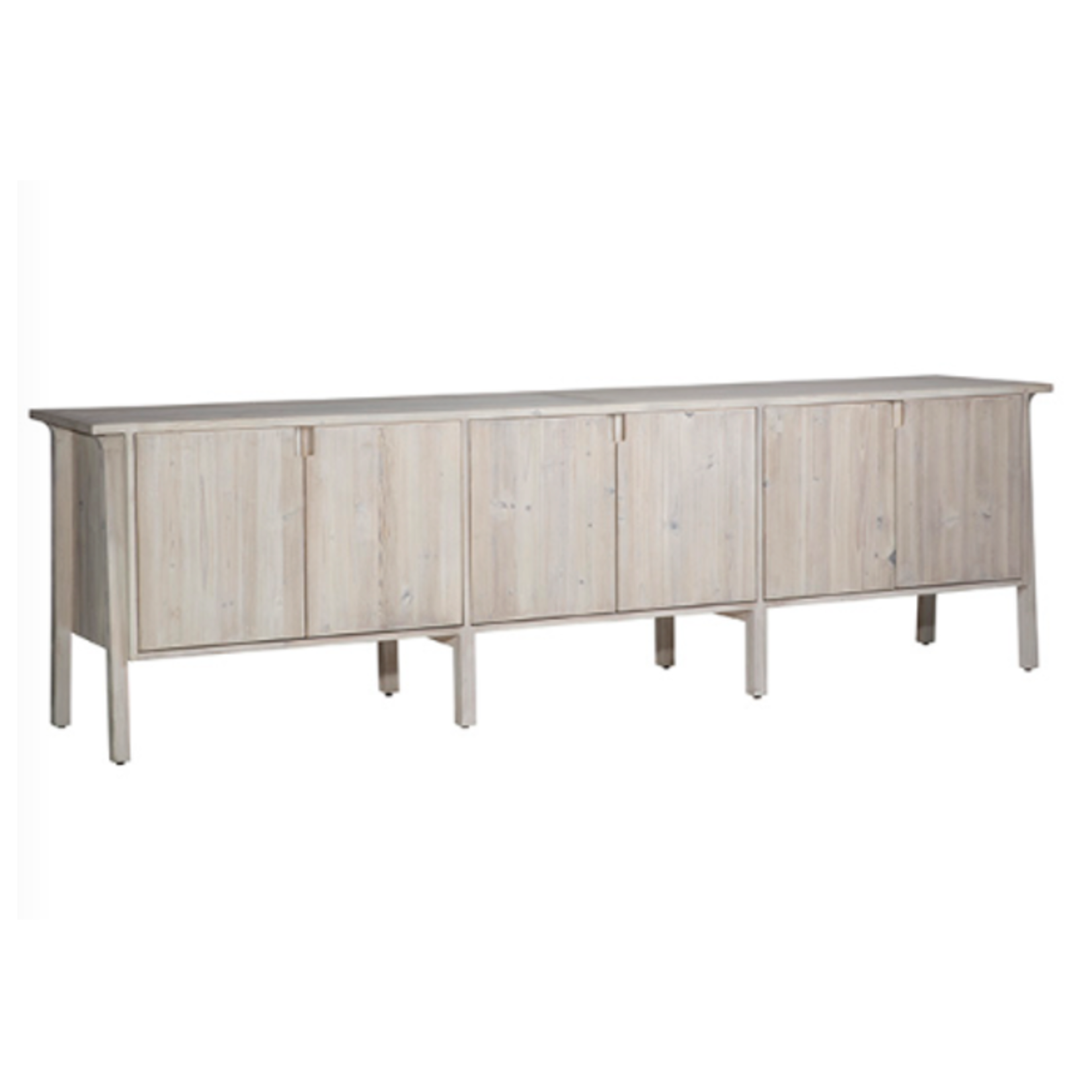 Outside The Box 109x18x32 Torre Reclaimed Pine & Elm Wood 6 Door Sideboard