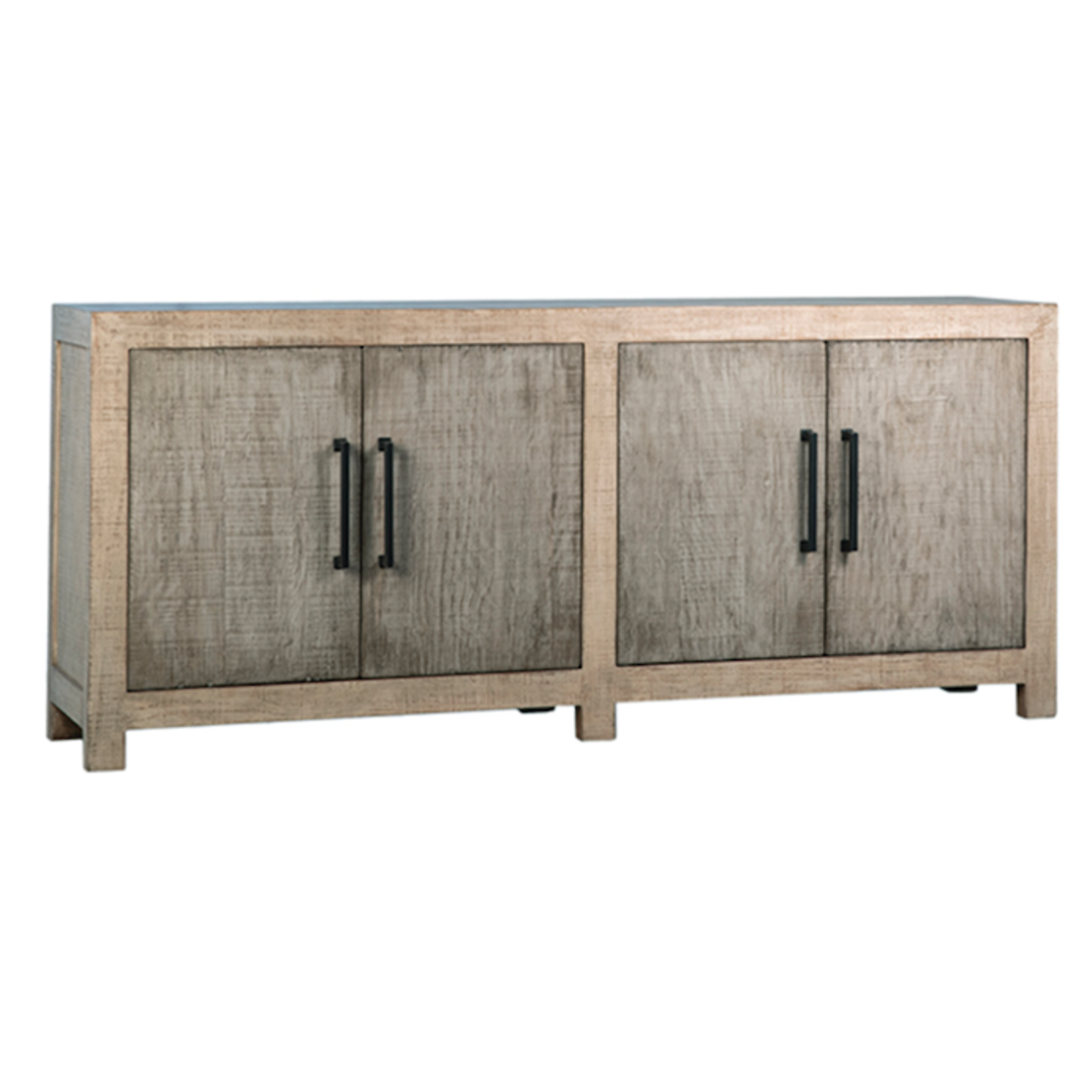 Outside The Box 84x18x36 Merwin Warm Wash Reclaimed Pine 4 Door Sideboard