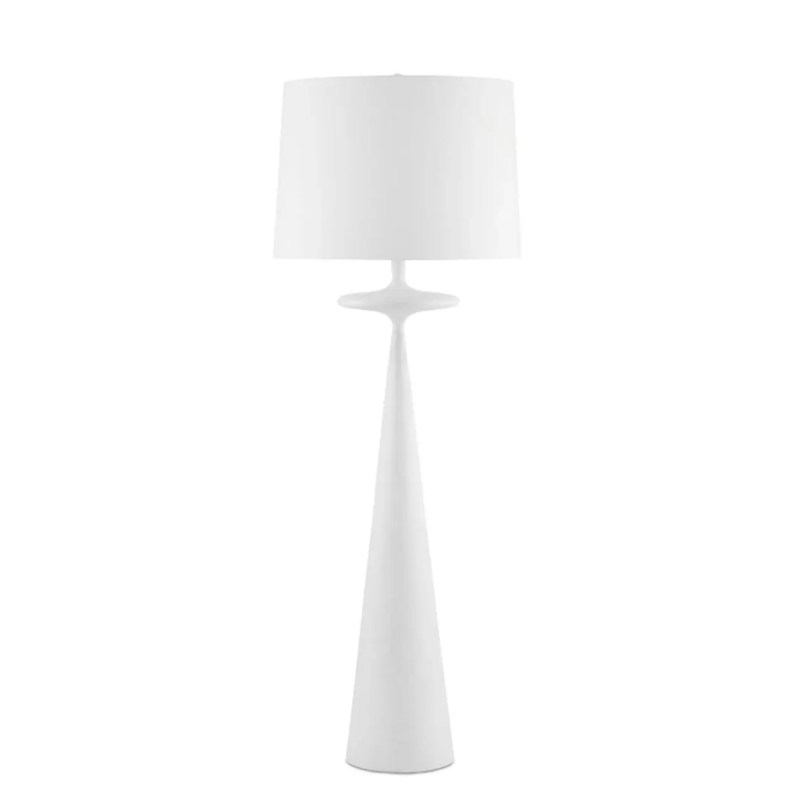 Outside The Box 67" Currey & Co Giacomo White Cast Aluminum Floor Lamp