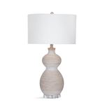 Outside The Box 29" Sandy White & Beige Ceramic Table Lamp