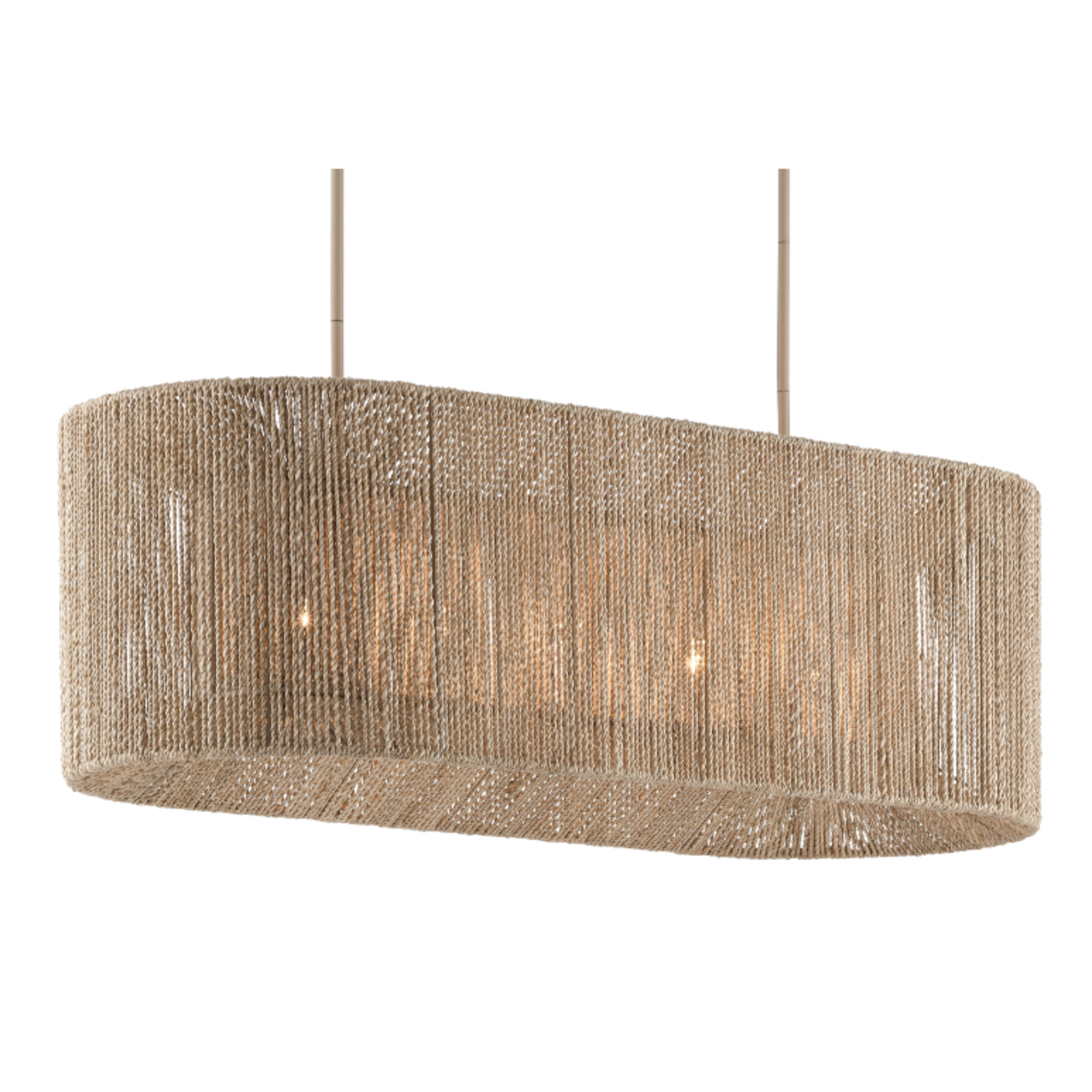 Outside The Box 19" Mereworth Natural Abaca Rope Chandelier