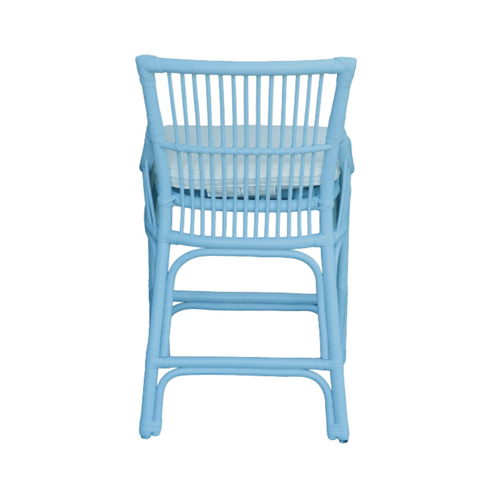Outside The Box 27" Winston II Rattan Counter Stool In Sky Blue