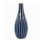 Outside The Box 6" Modo Mini Dark Blue & White Handcrafted Porcelain Bud Vase