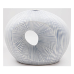 Outside The Box 10" Artura White & Blue Dots Handcrafted Porcelain Vase
