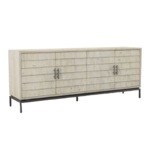 Outside The Box 79x18x32 Melvin White Washed Pine 4 Door Sideboard