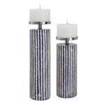 Outside The Box 17" & 14" Set Of 2 Havana Ceramic Candleholders