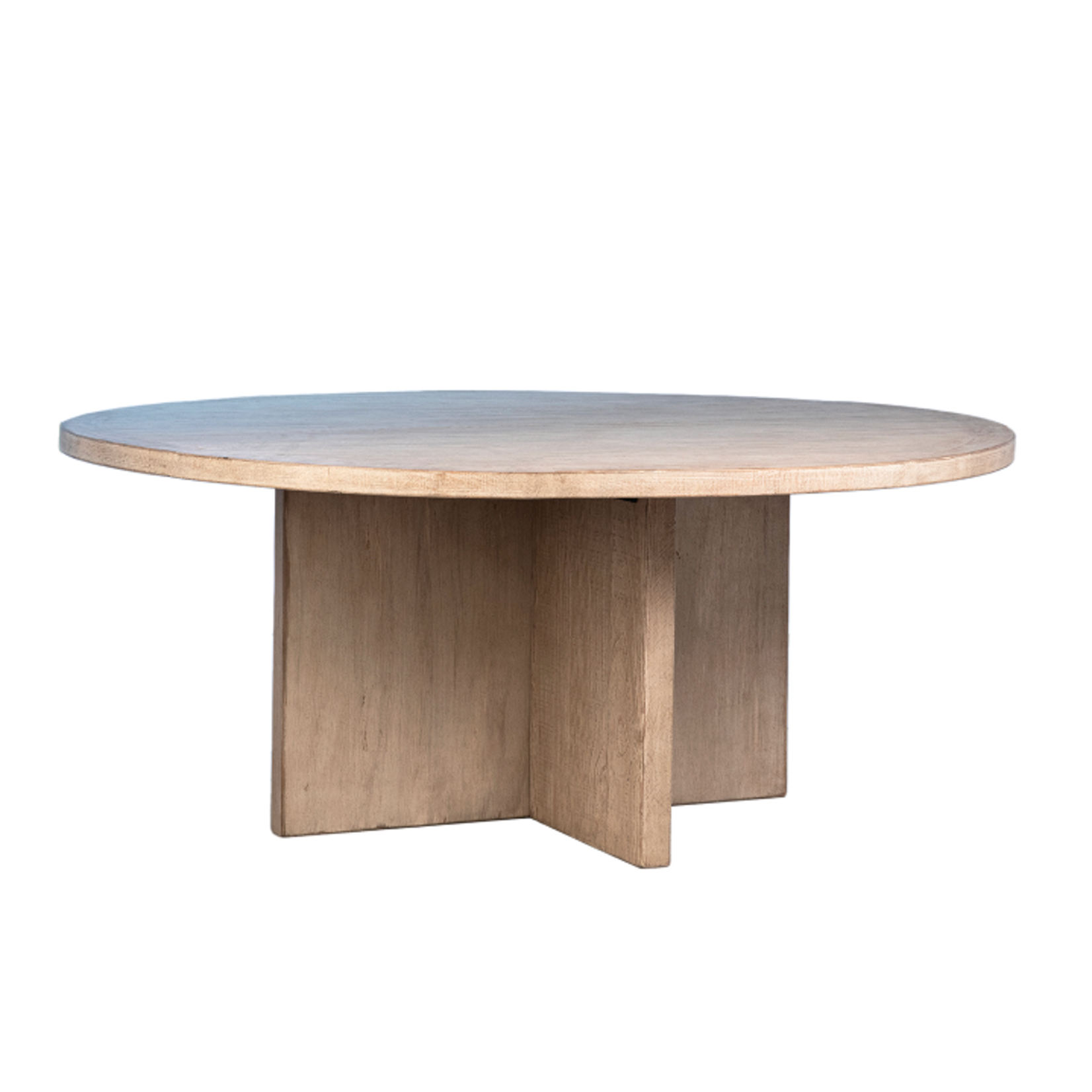 Outside The Box 72" Harley Light Warm Wash Reclaimed Pine Round Dining Table