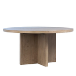 Outside The Box 60" Harley Light Warm Wash Reclaimed Pine Round Dining Table