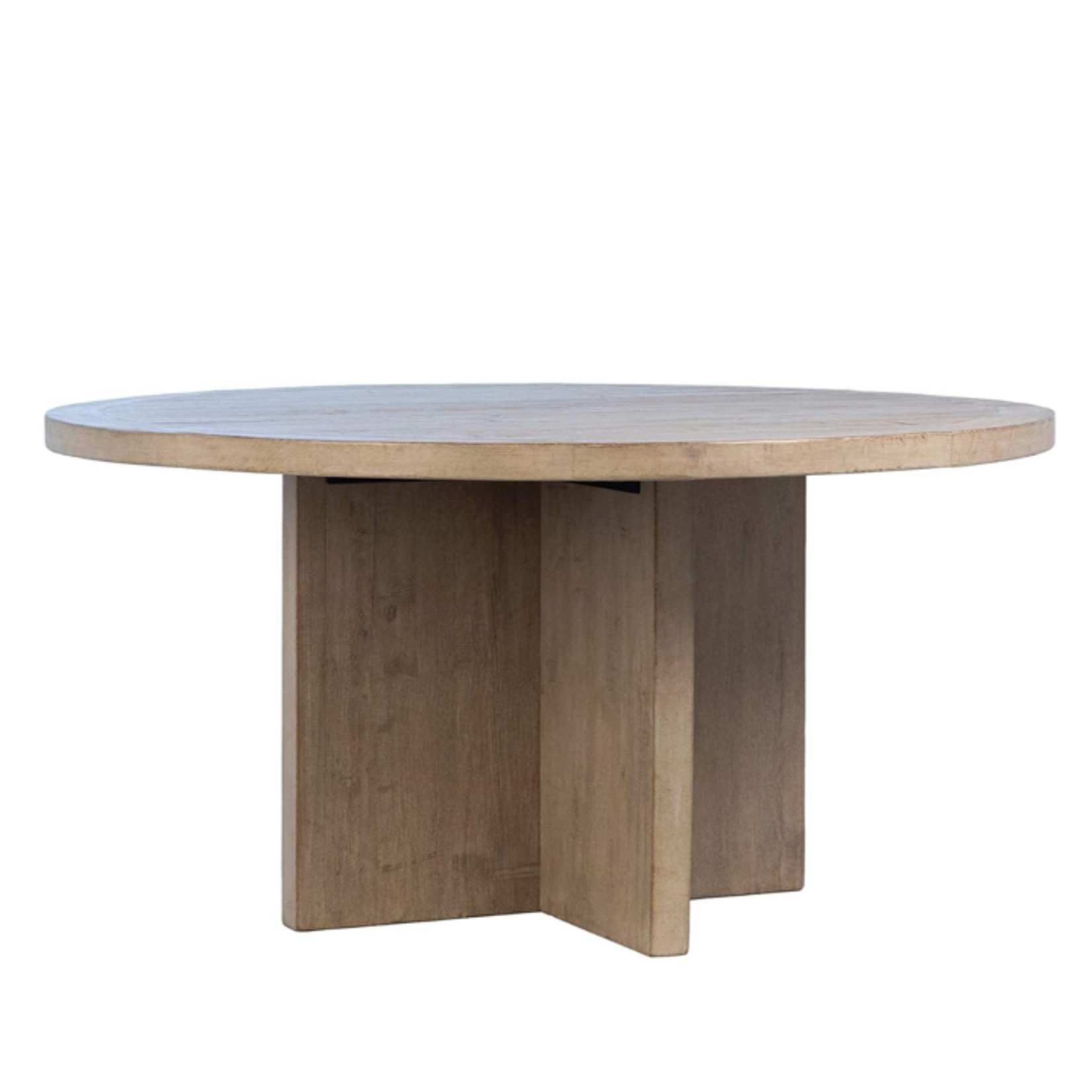 Outside The Box 60" Harley Light Warm Wash Reclaimed Pine Round Dining Table