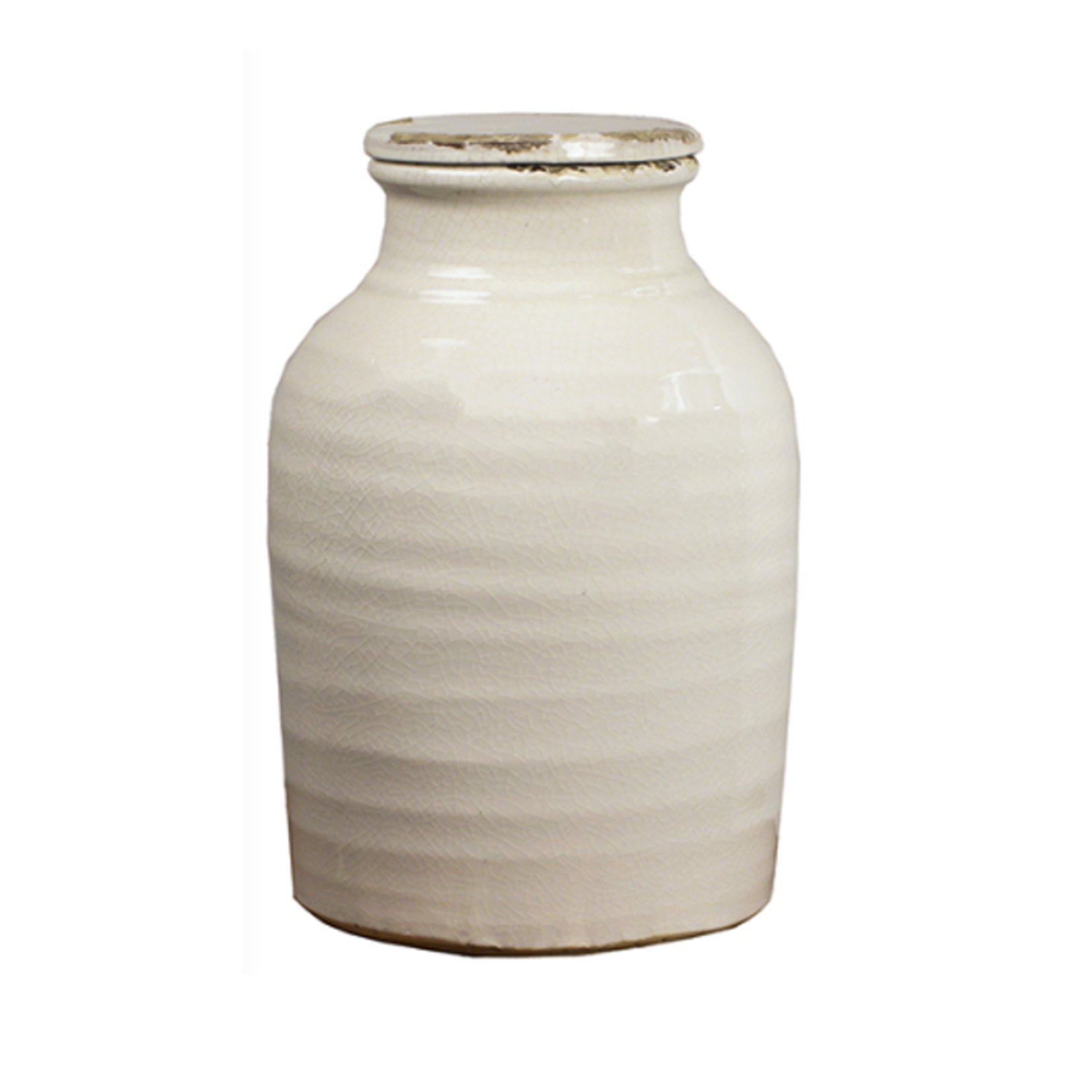 Outside The Box 15" Abigail Terracotta Natural & White Vase